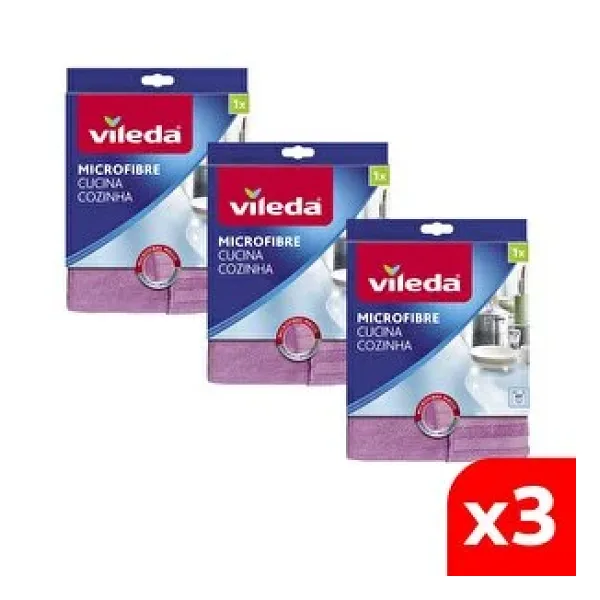 Vileda 3 Paket Mikrofiber Mutfak Temizlik Bezi