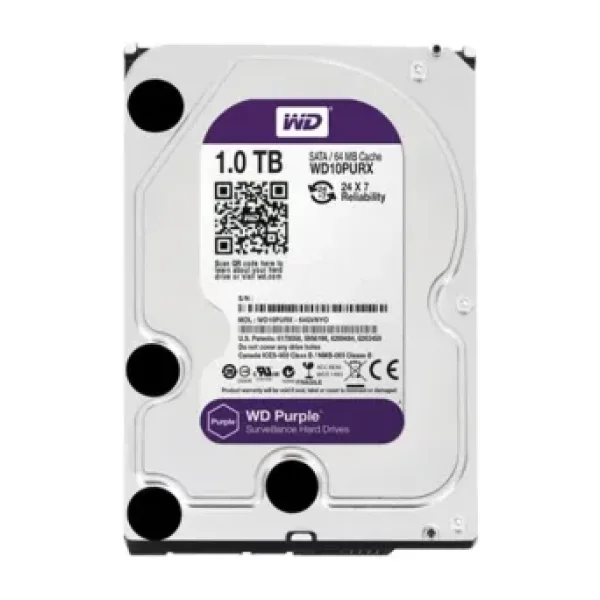 Western Digital Purple WD10PURX SATA 3.0 5400 RPM 3.5" 1 TB Harddisk