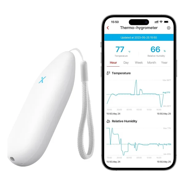 X-Sense STH51 Wi-Fi Nem & Isı Ölçer Higrometre Iç Mekan Nemi, Akıllı Termometre Nem Ölçer