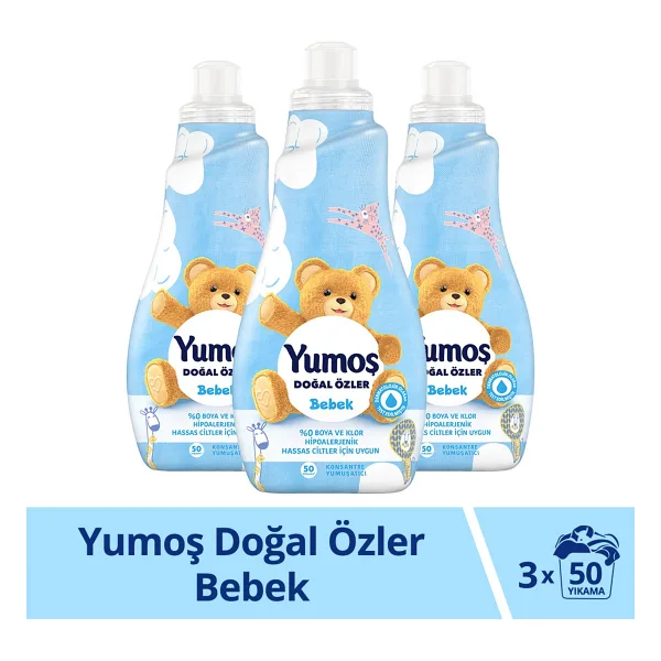 Yumoş Bebek Doğal Özler Konsantre Yumuşatıcı 1200 ml 3 Adet