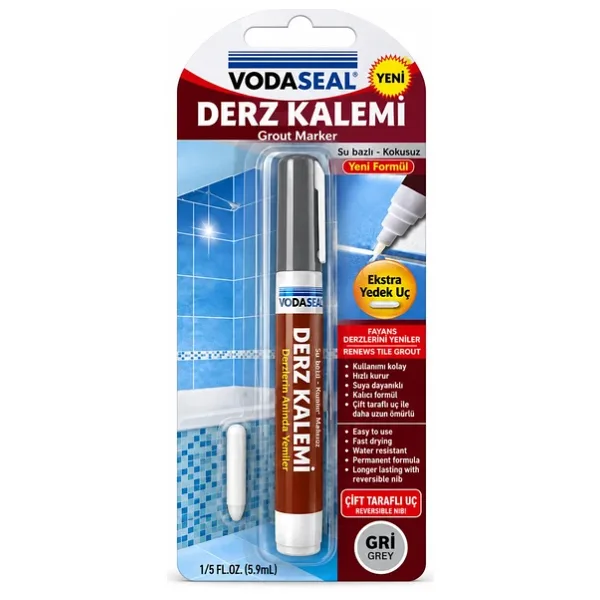 10 Adet Gri Derz Kalemi Su Bazlı - Kokusuz Yedek Uç
