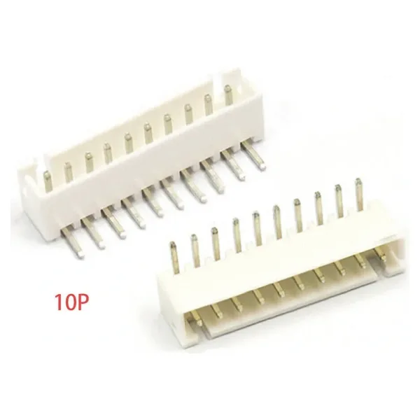 10 Pin JST-XH 2.54 Tunik Konnektör Erkek Eğik 90°