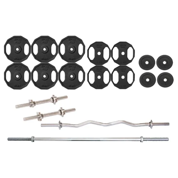 105 Kg Döküm 180 Cm Vidalı Z Barlı Ağırlık Halter Dambıl Set