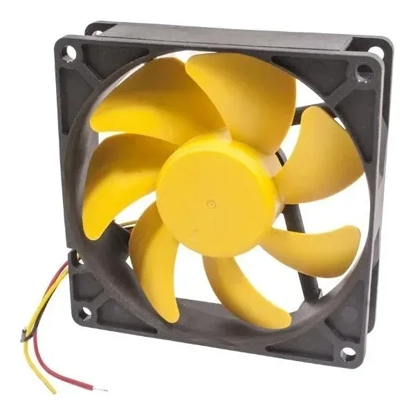 92x92x25mm 12V 0.26A Fan 3 Kablolu - Sarı