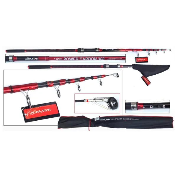 Alba Star Power Carbon 1955 360 cm 3,5 lbs Teleskopik Surf Kamış