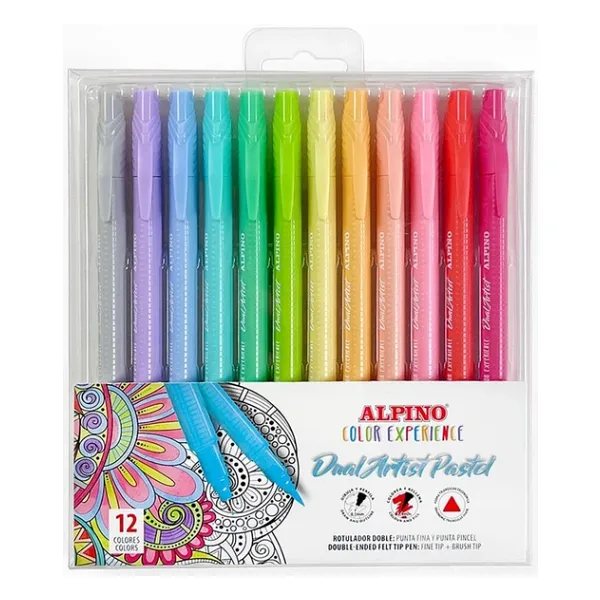 Alpino Keçeli Kalem Dual Art 12 Li Pastel Renk Çift Uçlu Ar-000188
