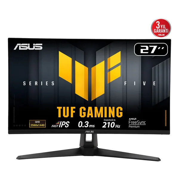 ASUS TUF GAMING VG27AQ5A 27'' 0.3MS 210Hz 2K HDMI/DP/TYPE-C VESA IPS LED GAMING MONITOR