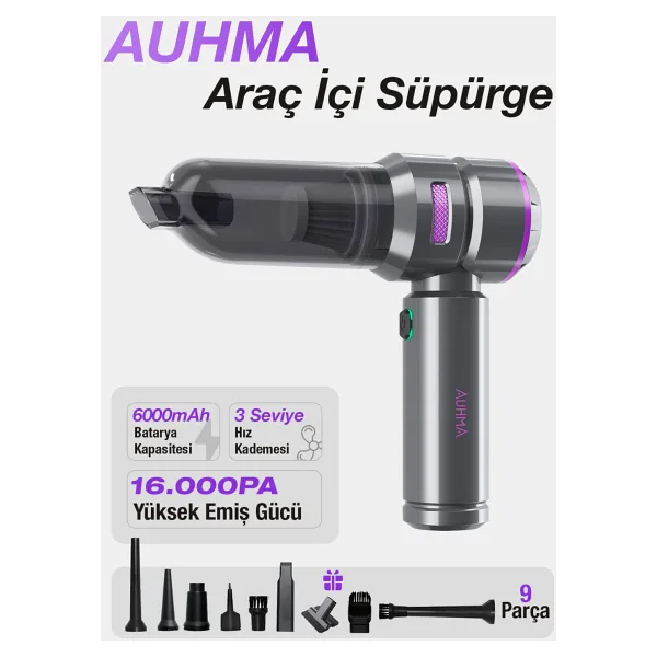 Auhma AHV-01 Şarjlı Araç Süpürgesi