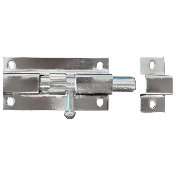 Badem10 Kapı Sürgüsü Küçük Metal Krom Mavzer Sürgü Sürgülü Kilit 25X40 Mm Kapı Pencere Emniyet Kilidi