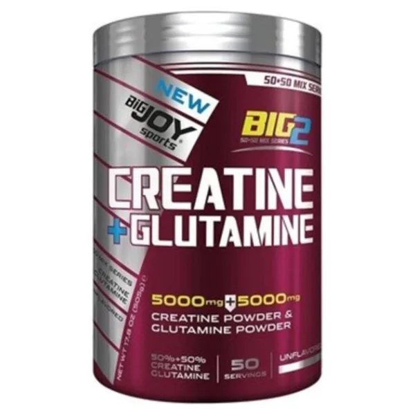 Bigjoy Sports Creatine Glutamine Unisex Kullanıma Uygun 505 gr 5000 mg Kreatin ve Glutamin
