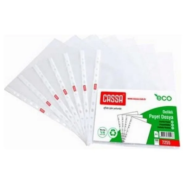 Cassa 7755 Ekonomik Poşet Dosya Cassa 5 x 100 Adet