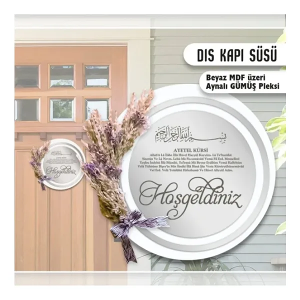 Dış Kapı Süsü Mdf Üzeri Pleksi 30 Cm