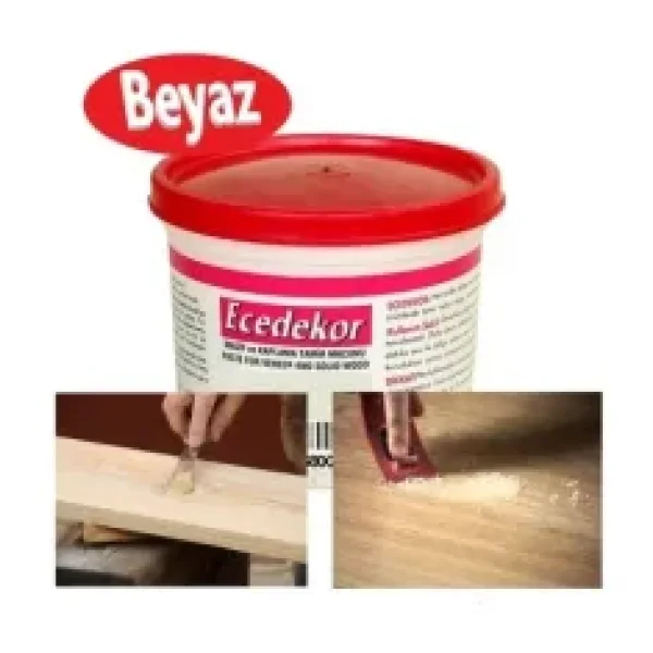 Ece Dekor Ahşap Kapı Mobilya Tamir ve Dolgu Macunu Beyaz 200 Gr.