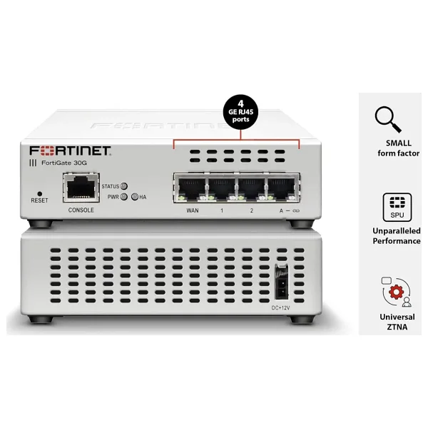 Fortinet FORTIGATE (FRW) 30G UTM FIREWALL-VPN-ANTIVIRUS 36 AY+F.LOGGER 5651 LOG+HOTSPOT
