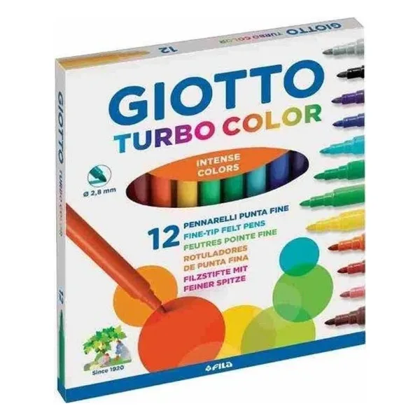 Giotto Turbo Color 12'li Keçeli Kalem Seti