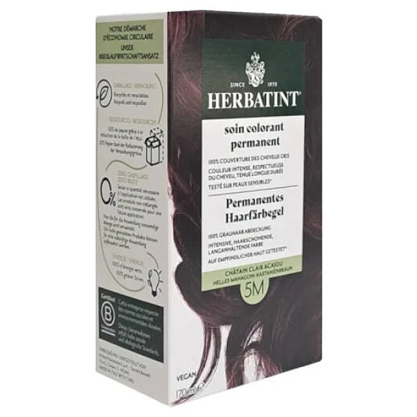 Herbatint 5M Bitkisel Saç Boyası Light Mahogany Chestnut Açık Akaju Kahve 135ML