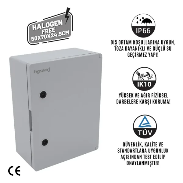 Hgsşarj "xlkombi" 5X32A + 3X32A + 1X16A 22KW Trifaze 7kw Monofaze Elektrikli Araç Kombinasyon Panosu Tesla Blue Adaptör Uyumlu VİKO Sigorta Grubu Kombinasyon Kutusu