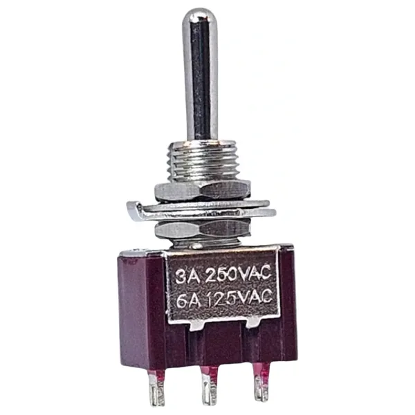 IC-143 Toggle Switch Yaylı Mom-Off-Mom Ø6mm MTS-123 (Kaliteli)