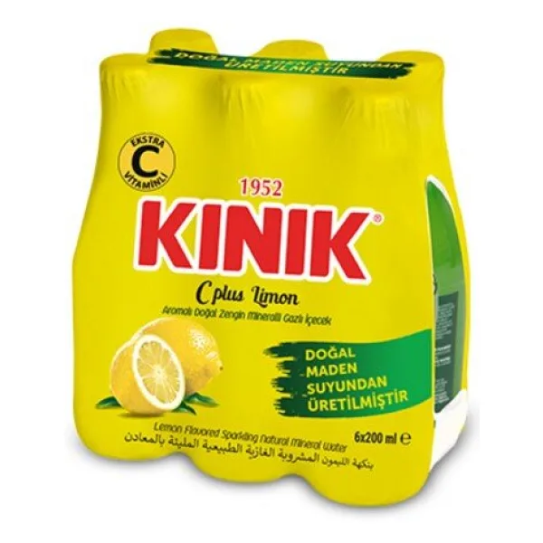 Kınık Limonlu 200 ml 6 Adet Maden Suyu