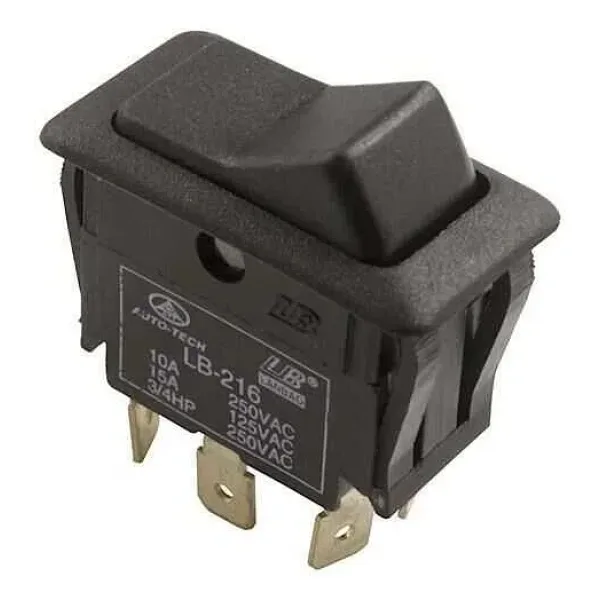 LB-216 On/Off Anahtar 6 Pin - Siyah