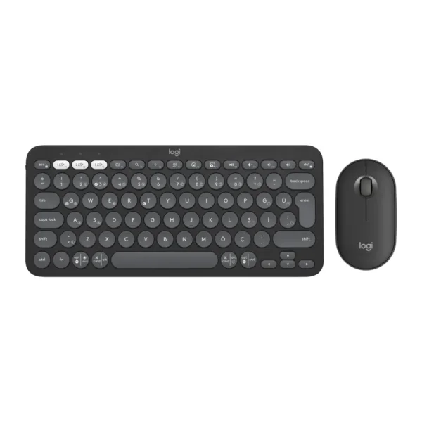 Logitech Pebble 2 Combo 920-012245 Siyah TKL Kablosuz Klavye Mouse Seti