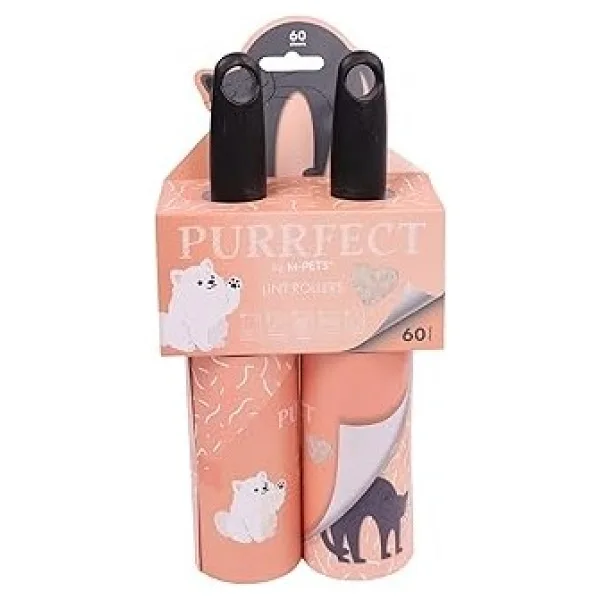 M-PETS PURRFECT TÜY TOPLAMA RULOSU 2X60 YAPRAK PİNK
