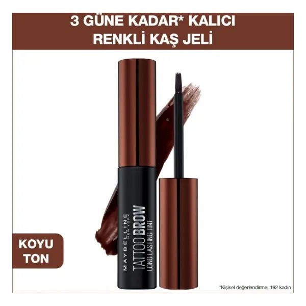 Maybelline Brow Tattoo Gel Tint 03 Dark Brown Kaş Jeli