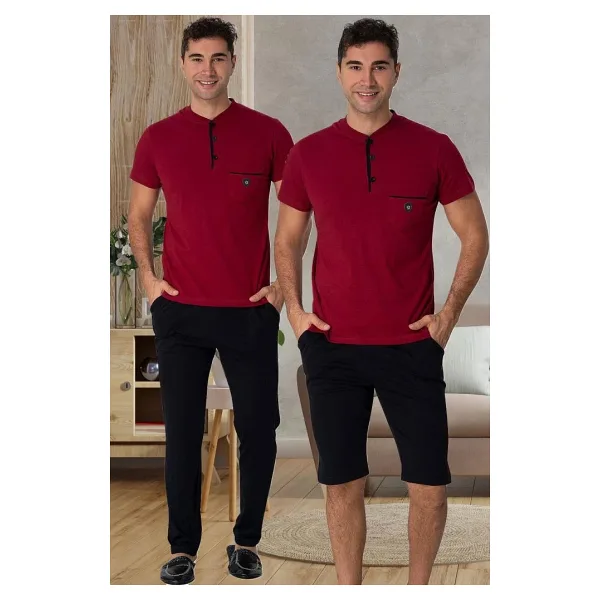 Mecit 2769 Büyük Beden Şortlu Erkek Pijama Takımı