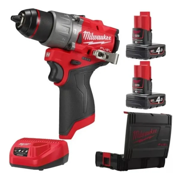 Milwaukee M12 FPD2-402X Çift Akülü 4 Ah Darbeli Matkap