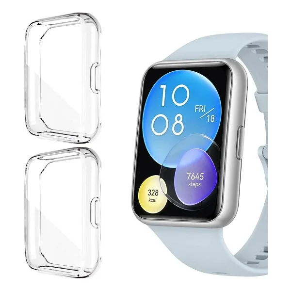 mimtec Huaweı Watch Fit 2 Uyumlu Tam Kaplayan 360 Derece Ekran Koruyucu