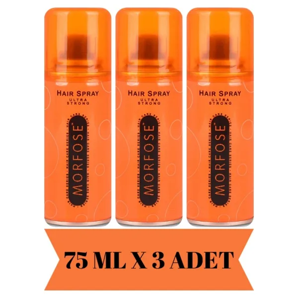 Morfose Ultra Strong 75 ml 3 Adet Saç Spreyi