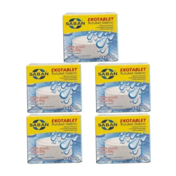 Nem Alıcı Rutubet Giderici Yedek Tablet 5'li 2 X 250 Gram Natural