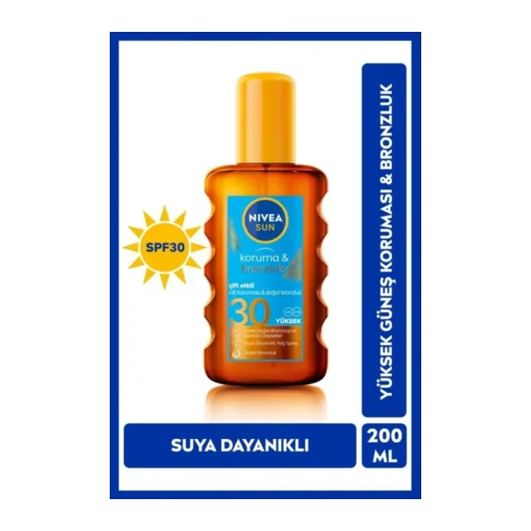 Nivea Sun Koruma ve Bronzluk 200 ml 30 Faktör Bronzlaştırıcı Yağ