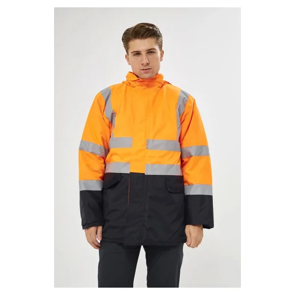 Orange Safety Turuncu Parka Oxford Reflektörlü