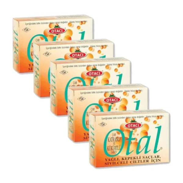 Otacı Doğal Çam Katranlı ve Kükürtlü 80 gr 5 Adet Sabun