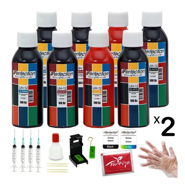 Perfection HP Deskjet 3636 / 3637 / 3638 Uyumlu Kartuş Dolum Seti 8 x 100 ML