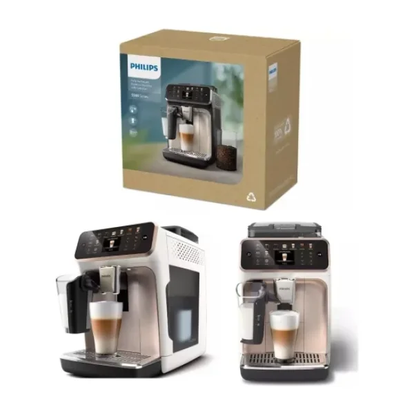 Philips Soğuk Sıcak Tüm Kahveler 20 Farklı Kahve Çeşidi Silentbrew Teknolojisi ile %40 Daha Sessiz Tam Otomatik Kahve Makinesi+ Tchibo Kahve ve Lambader Hediye - Beyaz
