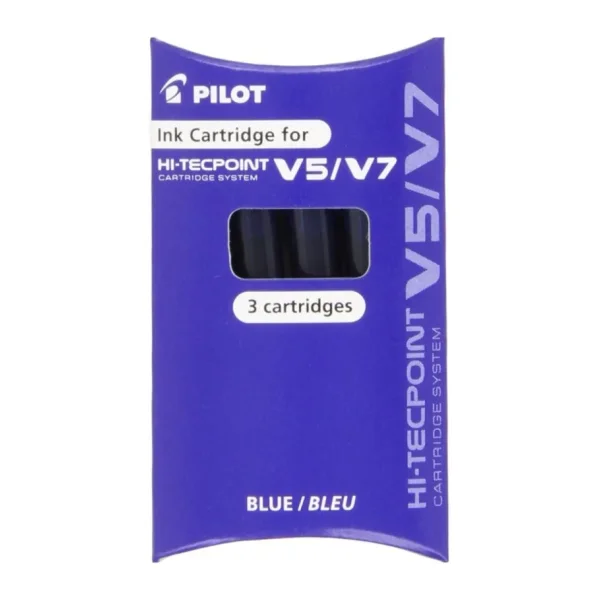 Pılot V7 Kartuşlu Yedek 3Lü Mavi