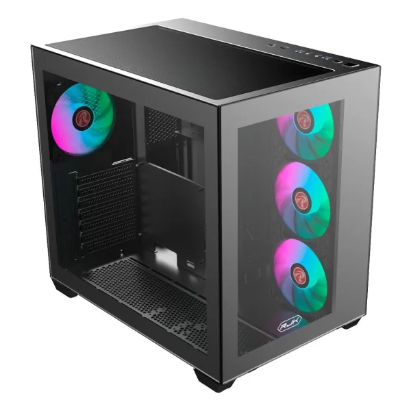 Raijintek PAEAN C7 TG4 0R20B00234 ARGB 4 Fanlı Siyah ATX Bilgisayar Kasası