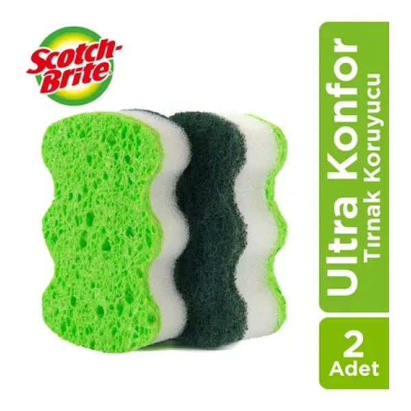 Scotch-Brite Ultra Konfor Tırnak Koruyucu 2'li Bulaşık Süngeri