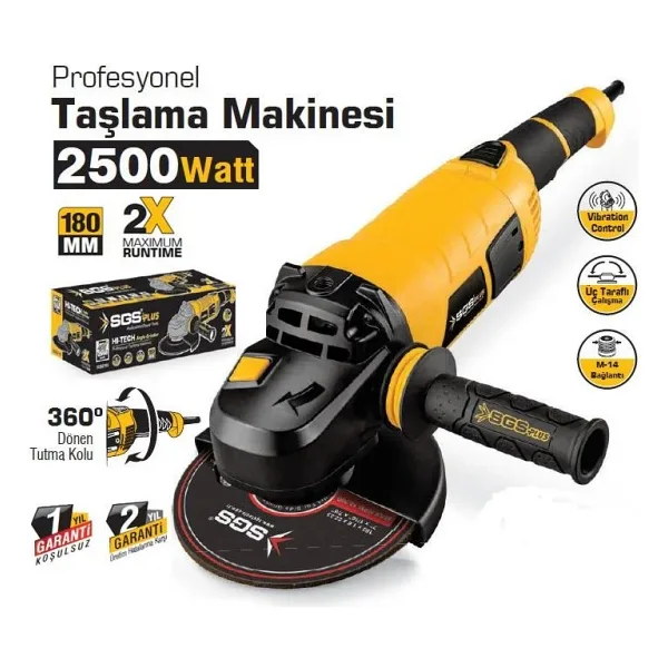 SGS Taşlama Makinesi 180MM 2500 Watt