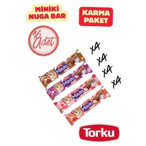 Torku Miniki Nuga Bar Karma Paket 25 gr x 16 Adet