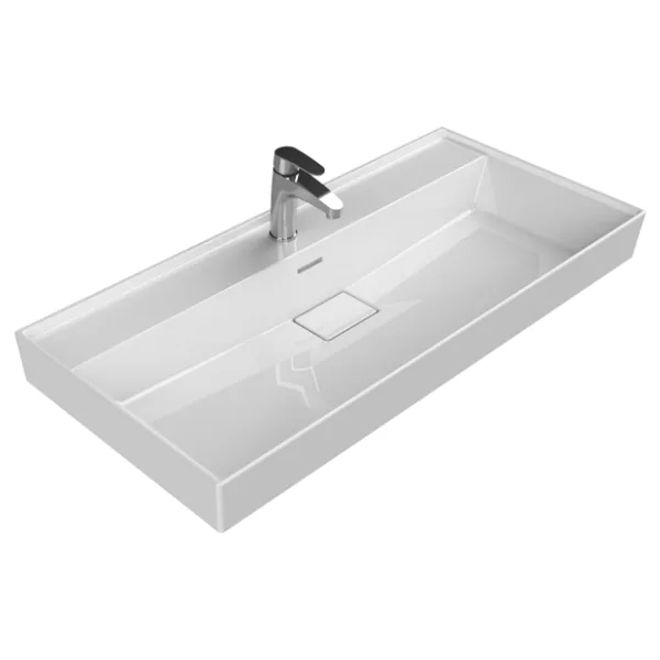 Turkuaz Seramik Sharp 80x48 cm Etajerli Lavabo