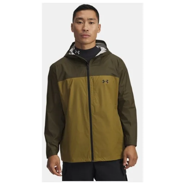 Under Armour Cloudstrike Colorblock 1381880-308 Kapüşonlu Yeşil Erkek Yağmurluk