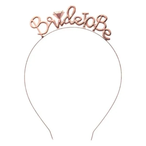 Vipfoni Metal Bride To Be Gelin Tacı Rose Gold