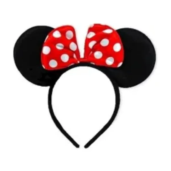 Vipfoni Mickey -Mini Mouse Taç Fiyonklu Taç (Kırmızı)