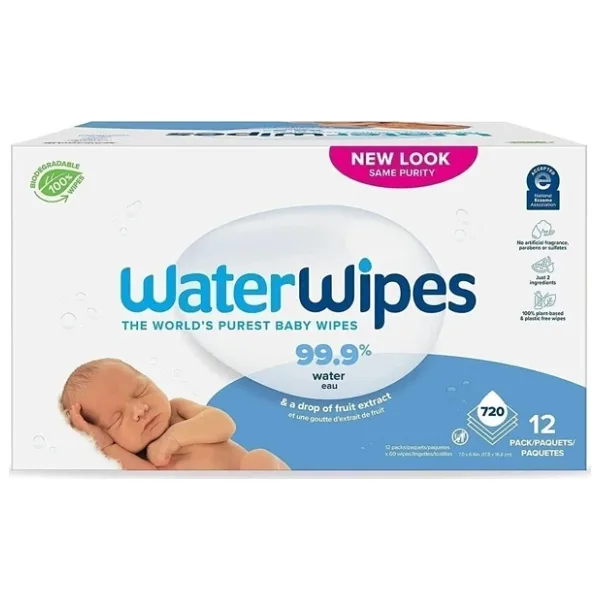 WaterWipes Sensitive Yenidoğan 60 Yaprak 12'li Paket Islak Mendil