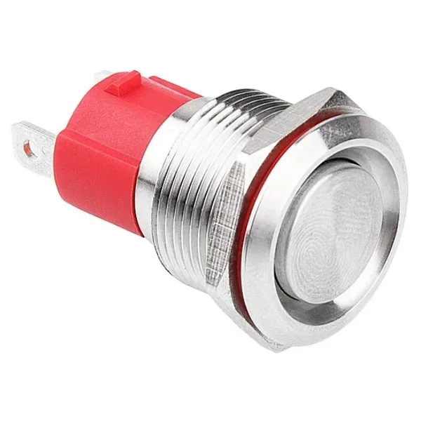 WD19D-P1Z 19mm Düz Anahtarlı Metal Buton