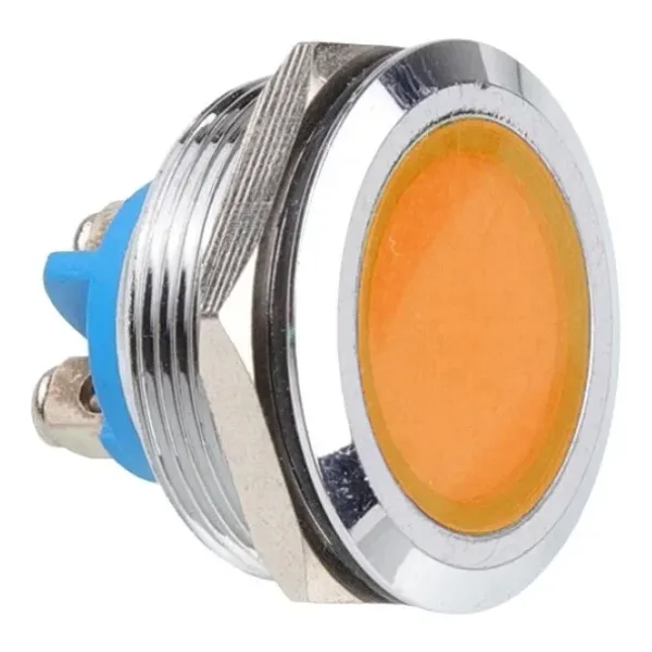 WD25L-P0 25mm 12-24V Metal Sinyal Lambası - Sarı