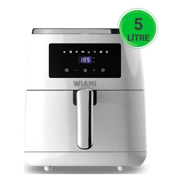 Wiami Airfryer 5 lt Beyaz Yağsız Fritöz